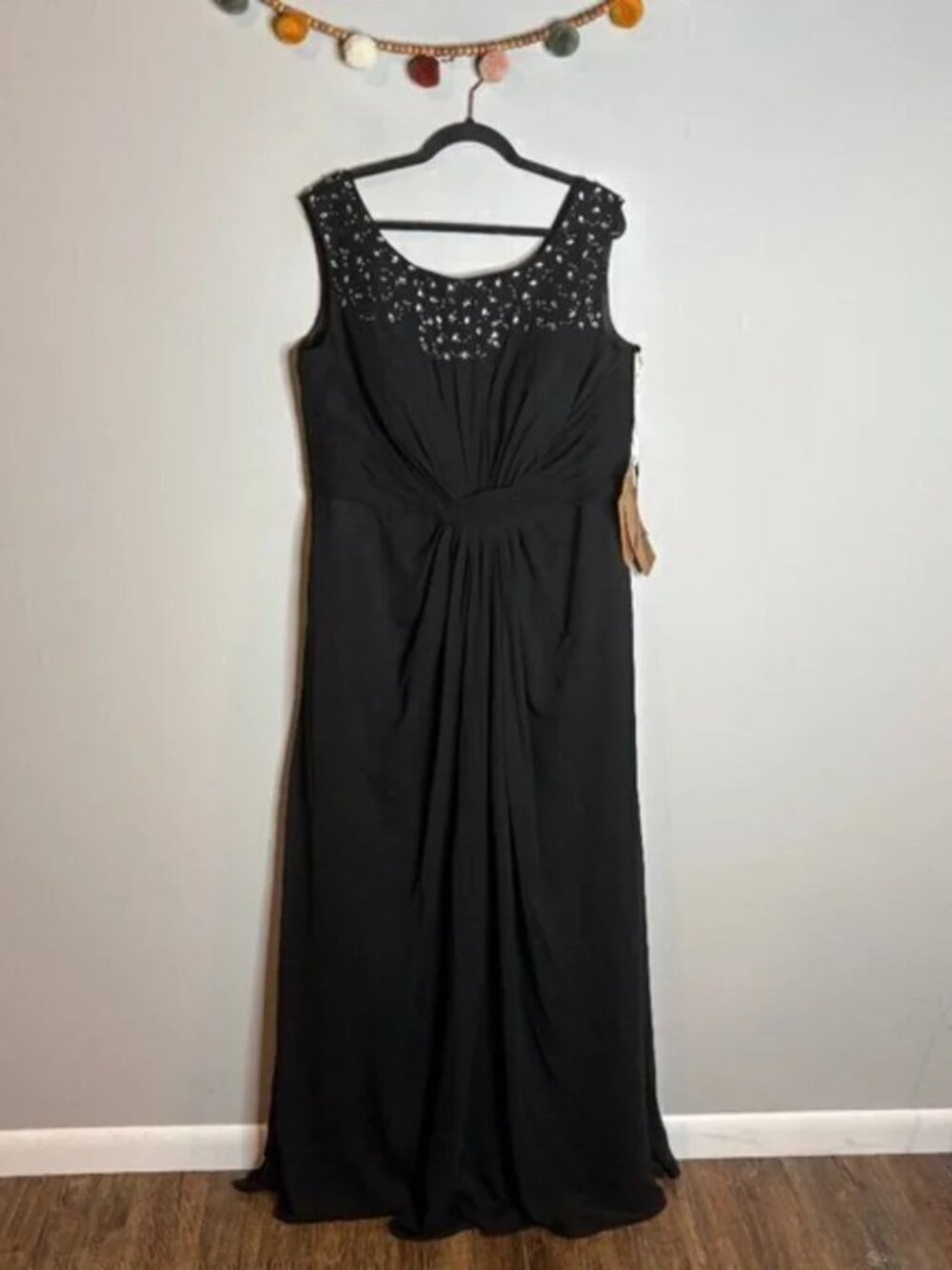 NWT Light in the Box black embellished formal gown